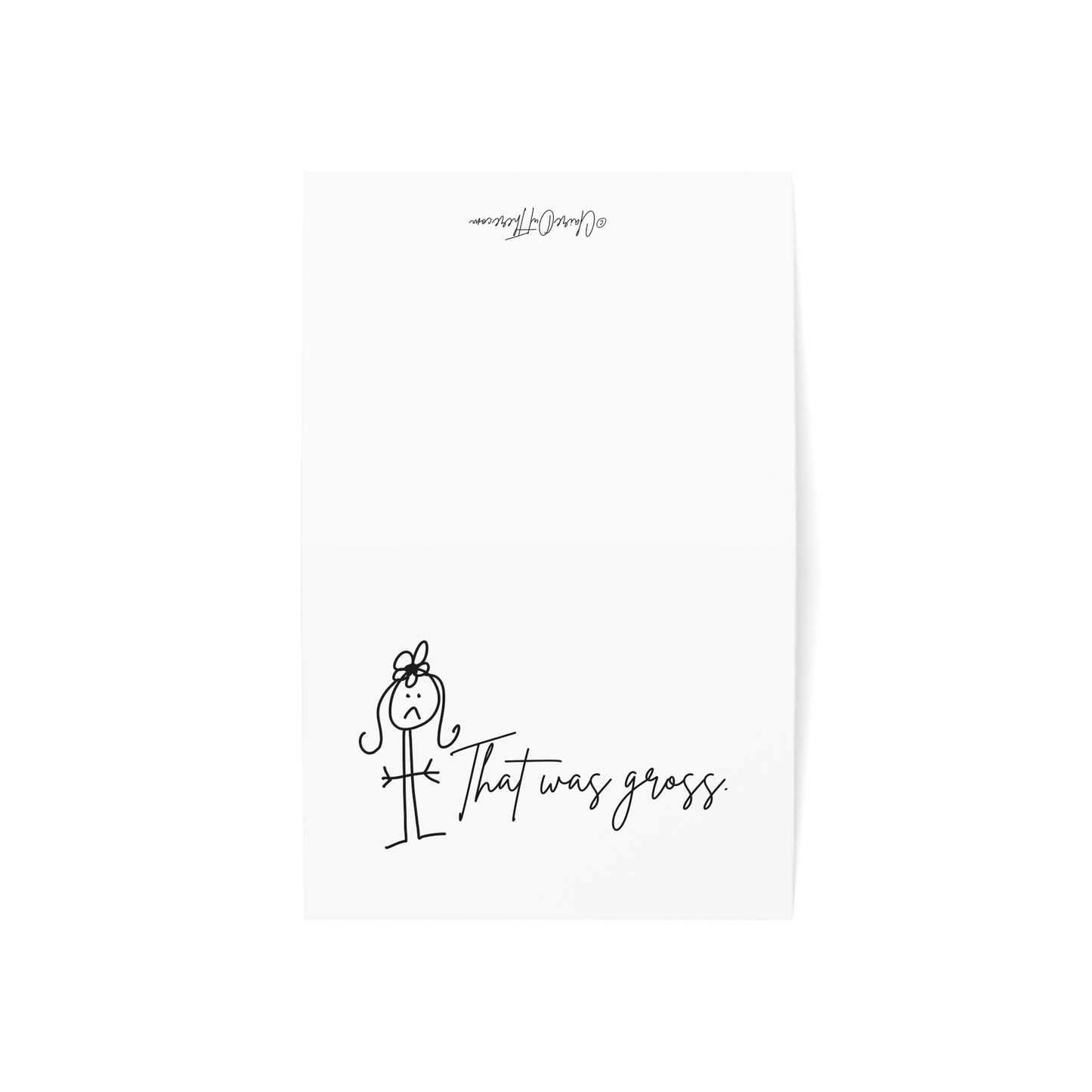 That Was Gross - Humorous Greeting Cards from ClaireOutThere (1, 10, 30, 50 pcs)