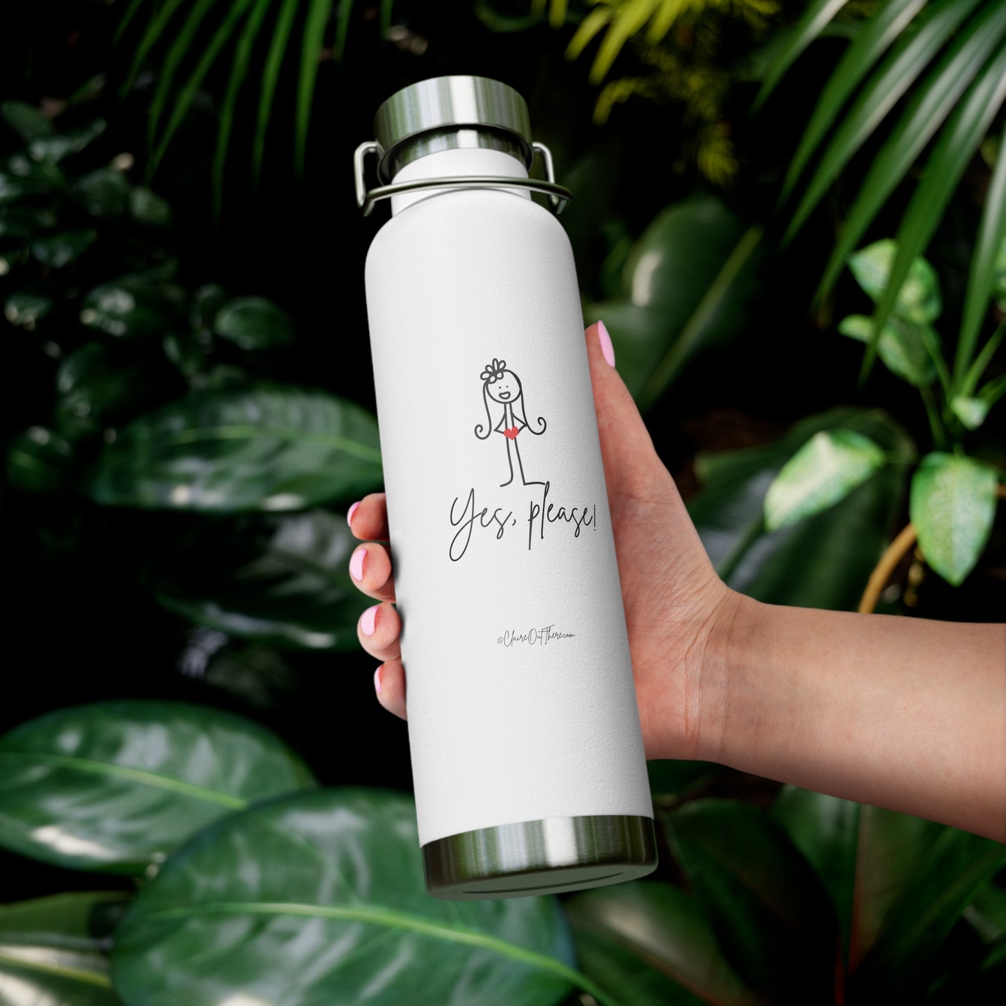 Yes, Please! Copper Vacuum Insulated Bottle from ClaireOutThere- 22oz