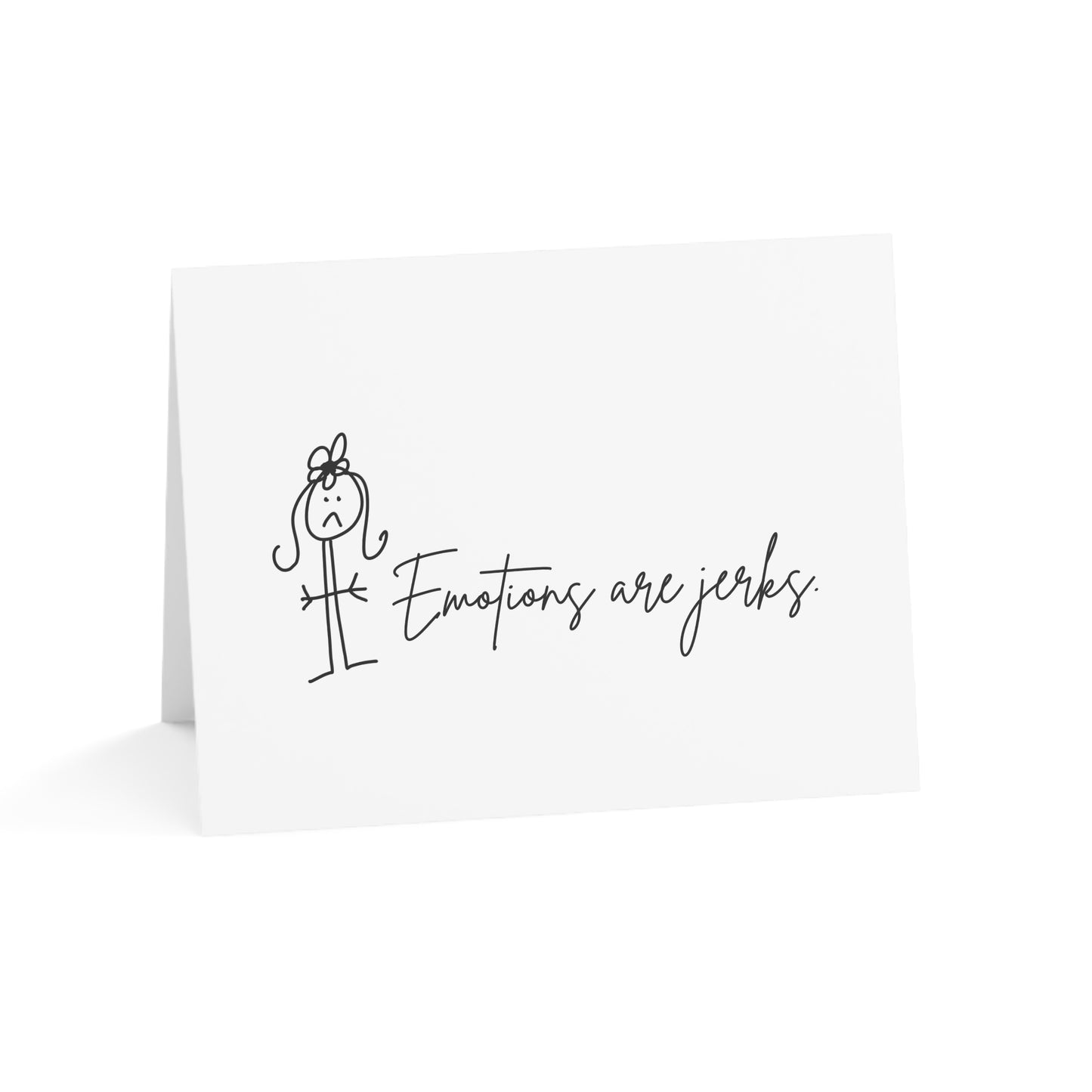 Emotions are Jerks - Humorous Greeting Cards from ClaireOutThere (1, 10, 30, 50 pcs)