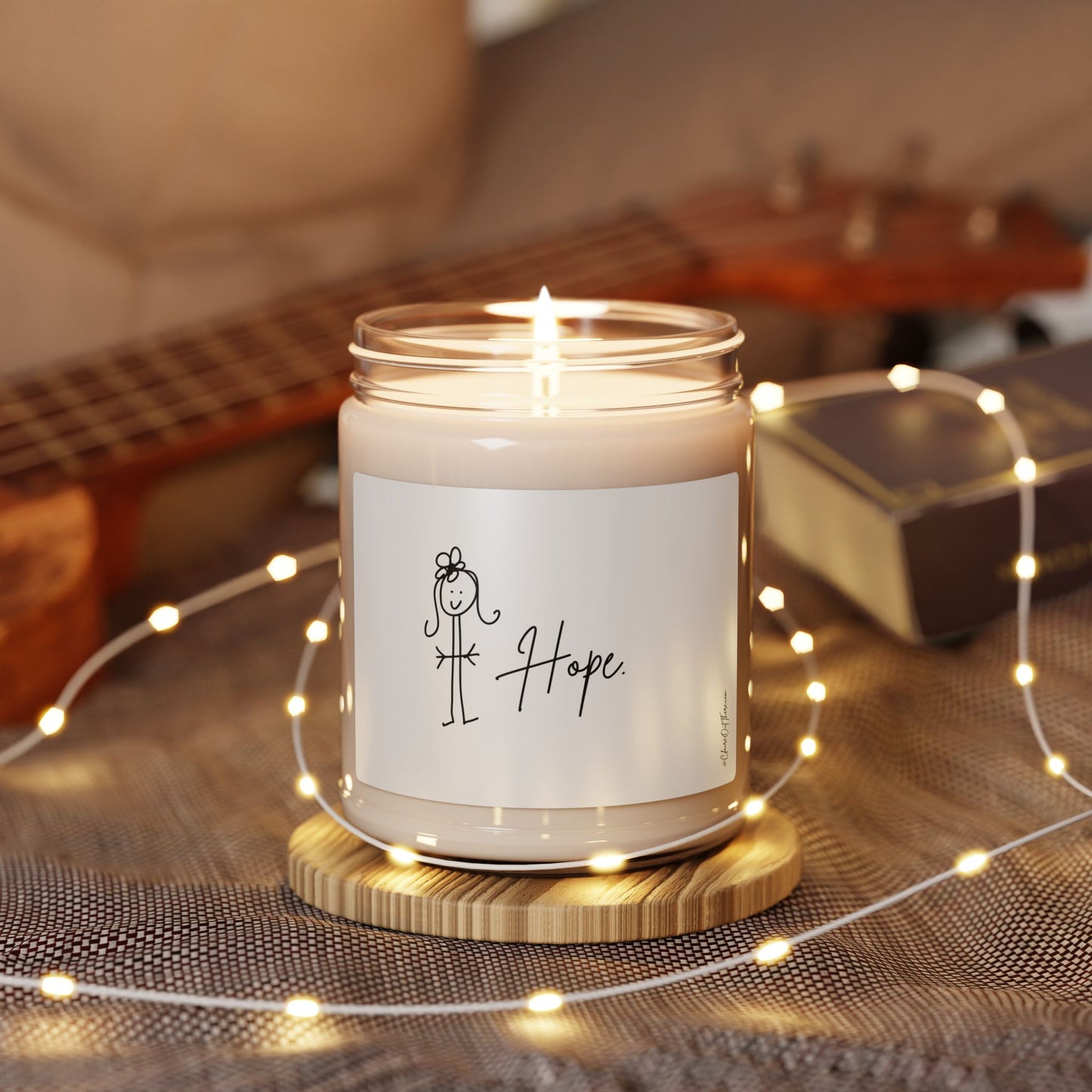 "Hope" Scented Soy Candle by ClaireOutThere - 9oz Fun Home Decor Gift