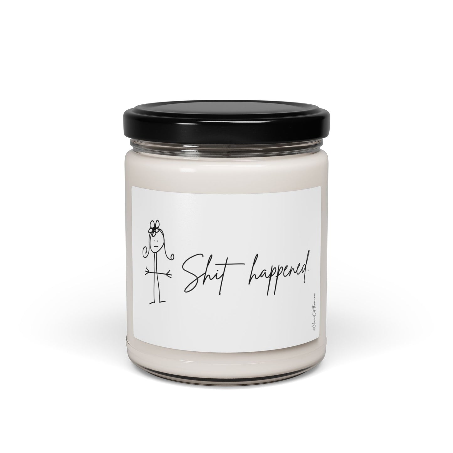 Shit Happened "Lighten Up!" Scented Soy Candle by ClaireOutThere - 9oz Fun Home Decor Gift