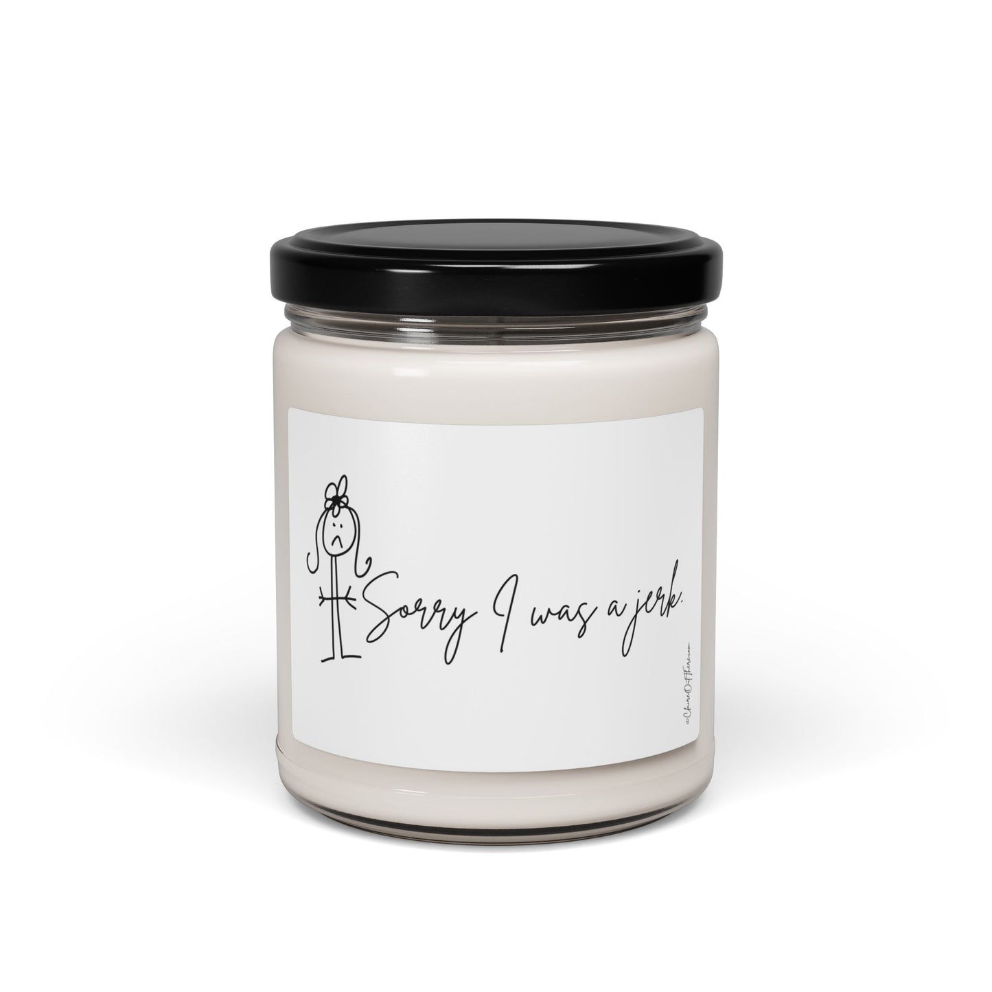 Sorry I Was a Jerk "Lighten Up!" Scented Soy Candle by ClaireOutThere - 9oz Fun Home Decor Gift
