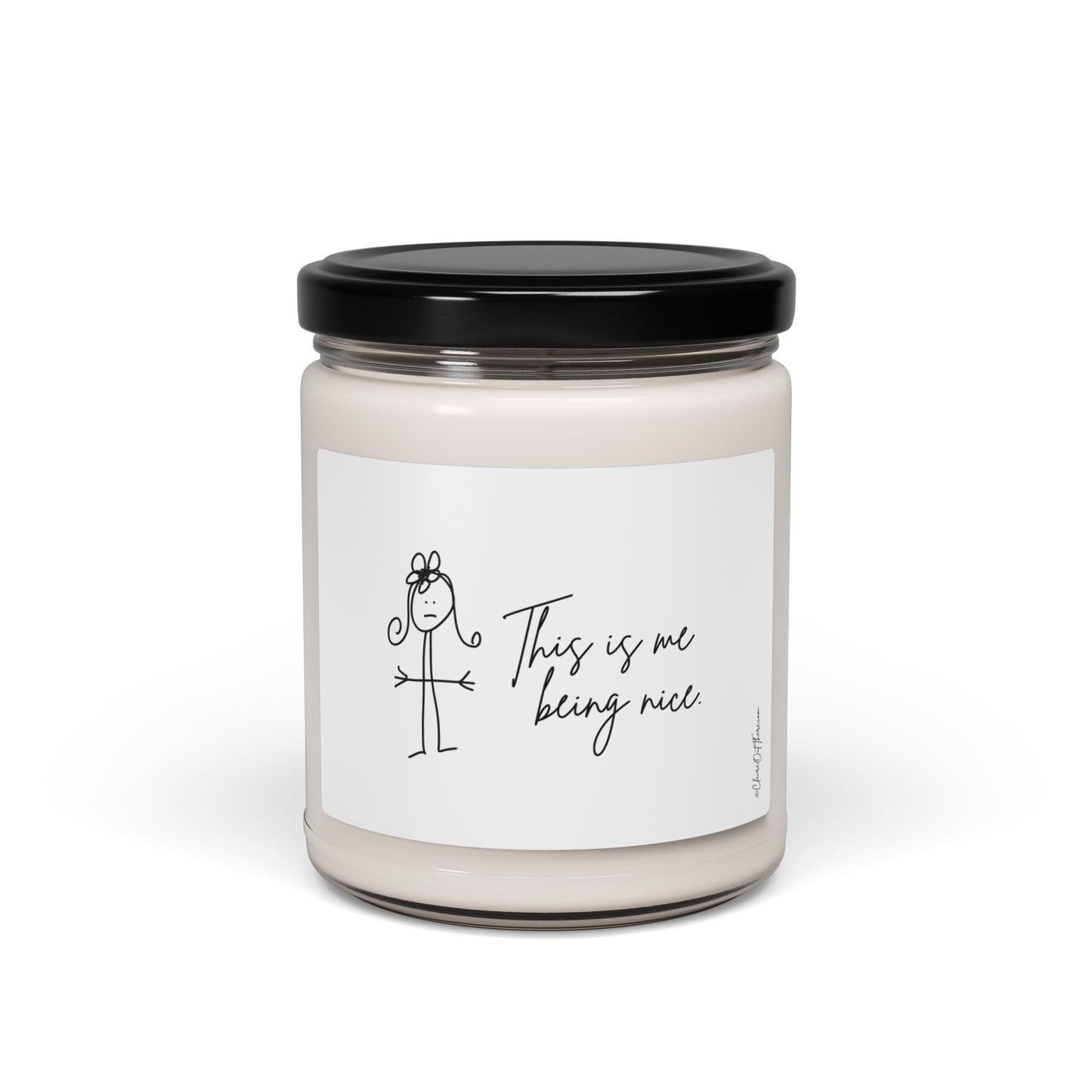 This is Me Being Nice "Lighten Up!" Scented Soy Candle by ClaireOutThere - 9oz Fun Home Decor Gift