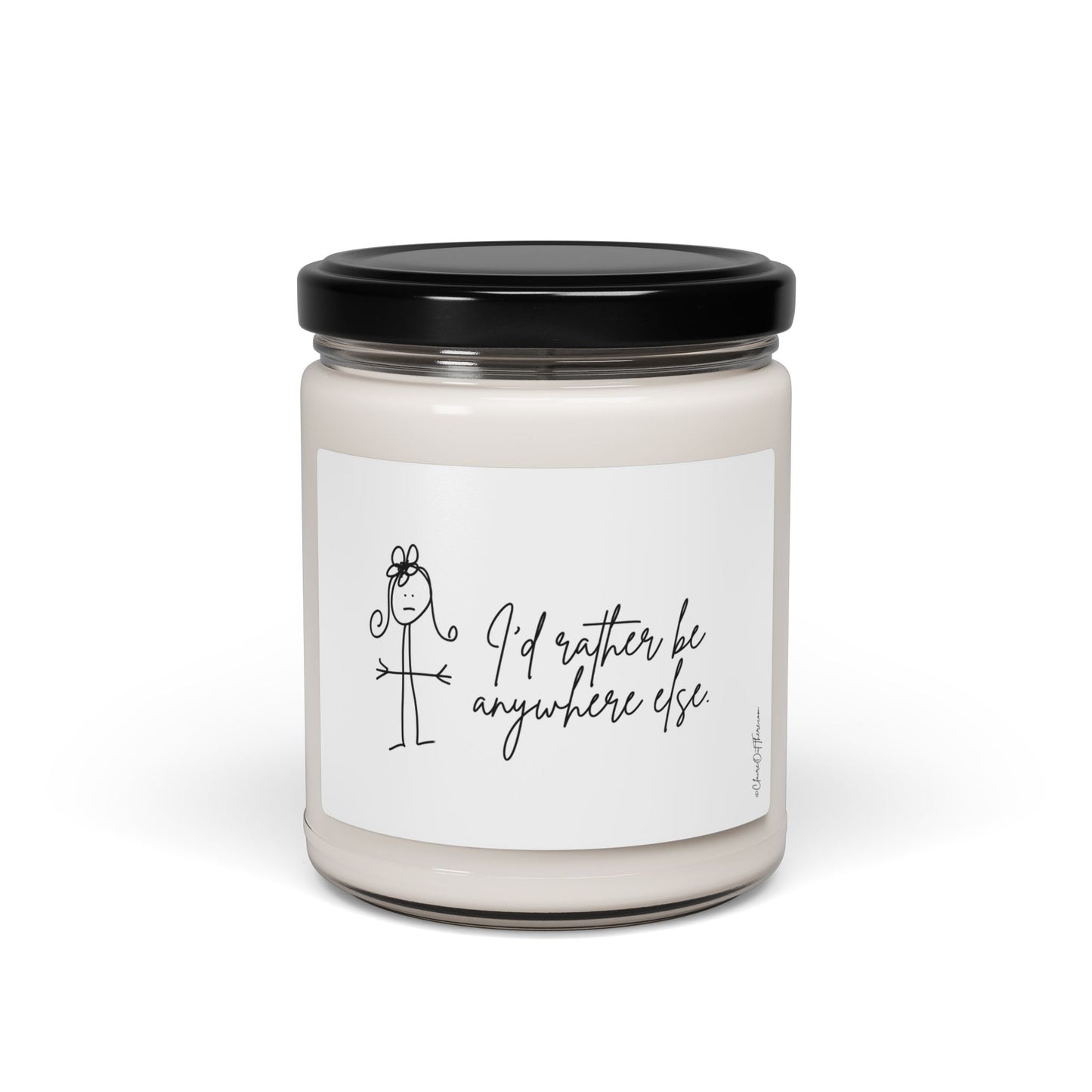 I'd Rather Be Anywhere Else "Lighten Up!" Scented Soy Candle by ClaireOutThere - 9oz Fun Home Decor Gift