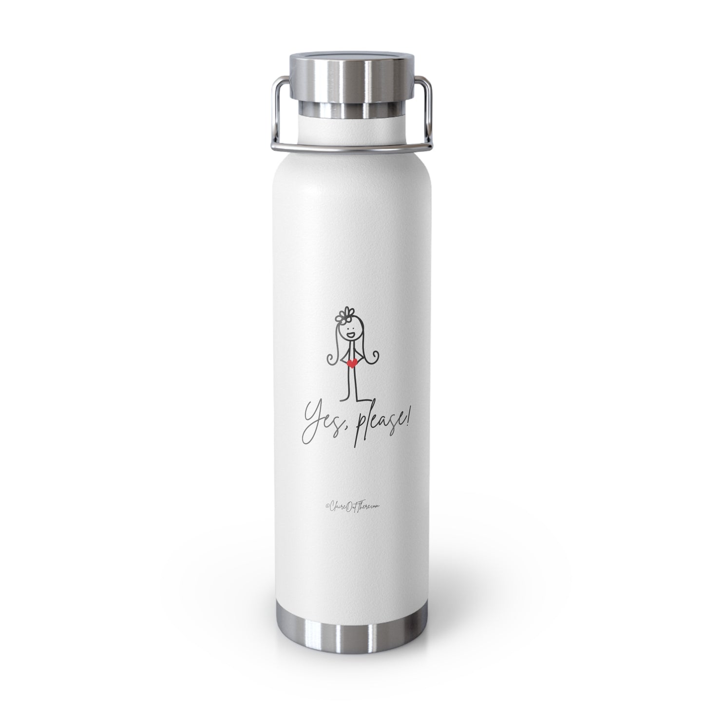 Yes, Please! Copper Vacuum Insulated Bottle from ClaireOutThere- 22oz