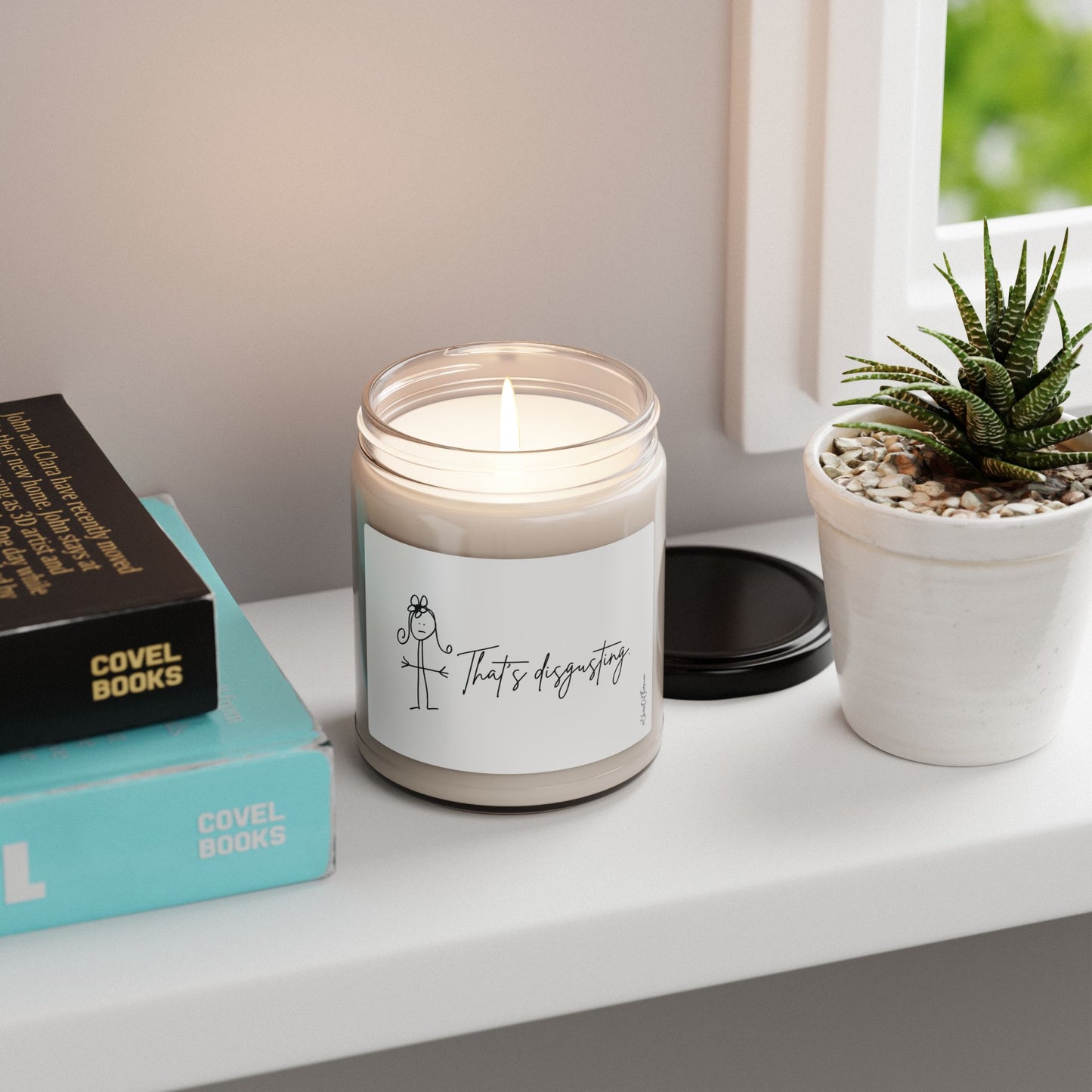 That's Disgusting "Lighten Up!" Scented Soy Candle by ClaireOutThere - 9oz Fun Home Decor Gift