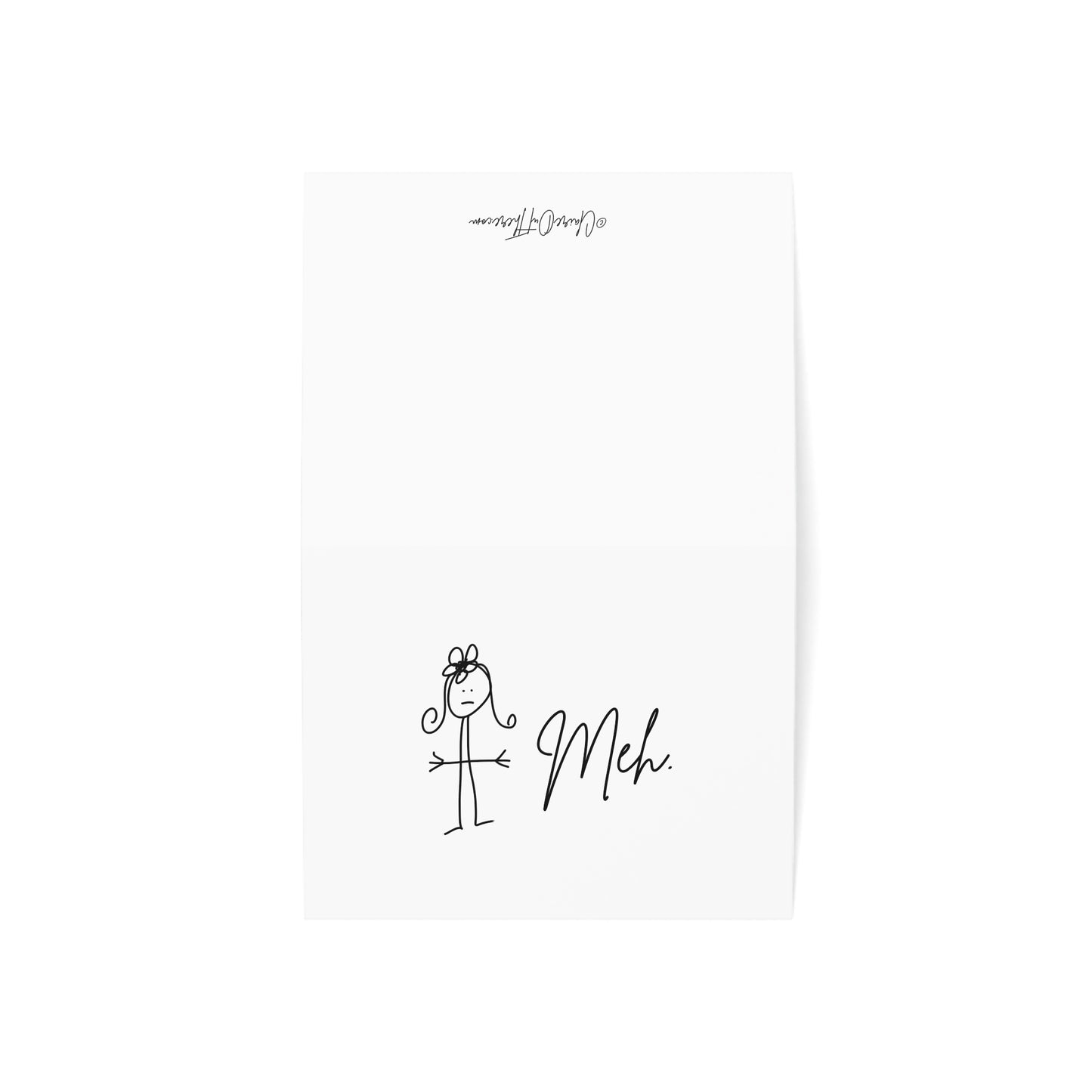 Meh- Humorous Greeting Cards from ClaireOutThere (1, 10, 30, 50 pcs)