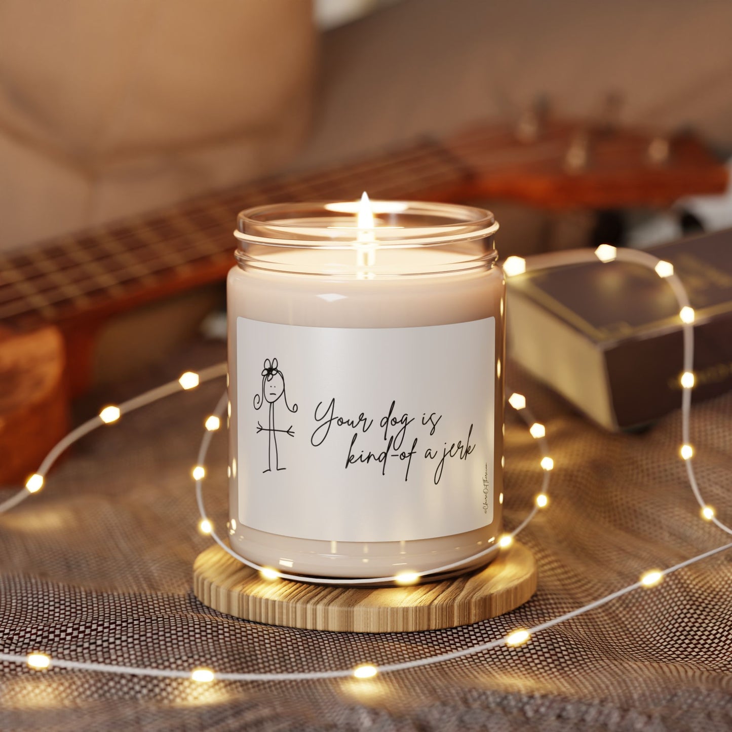 Your Dog is Kind-of a JerkScented Soy Candle by ClaireOutThere - 9oz Fun Home Decor Gift