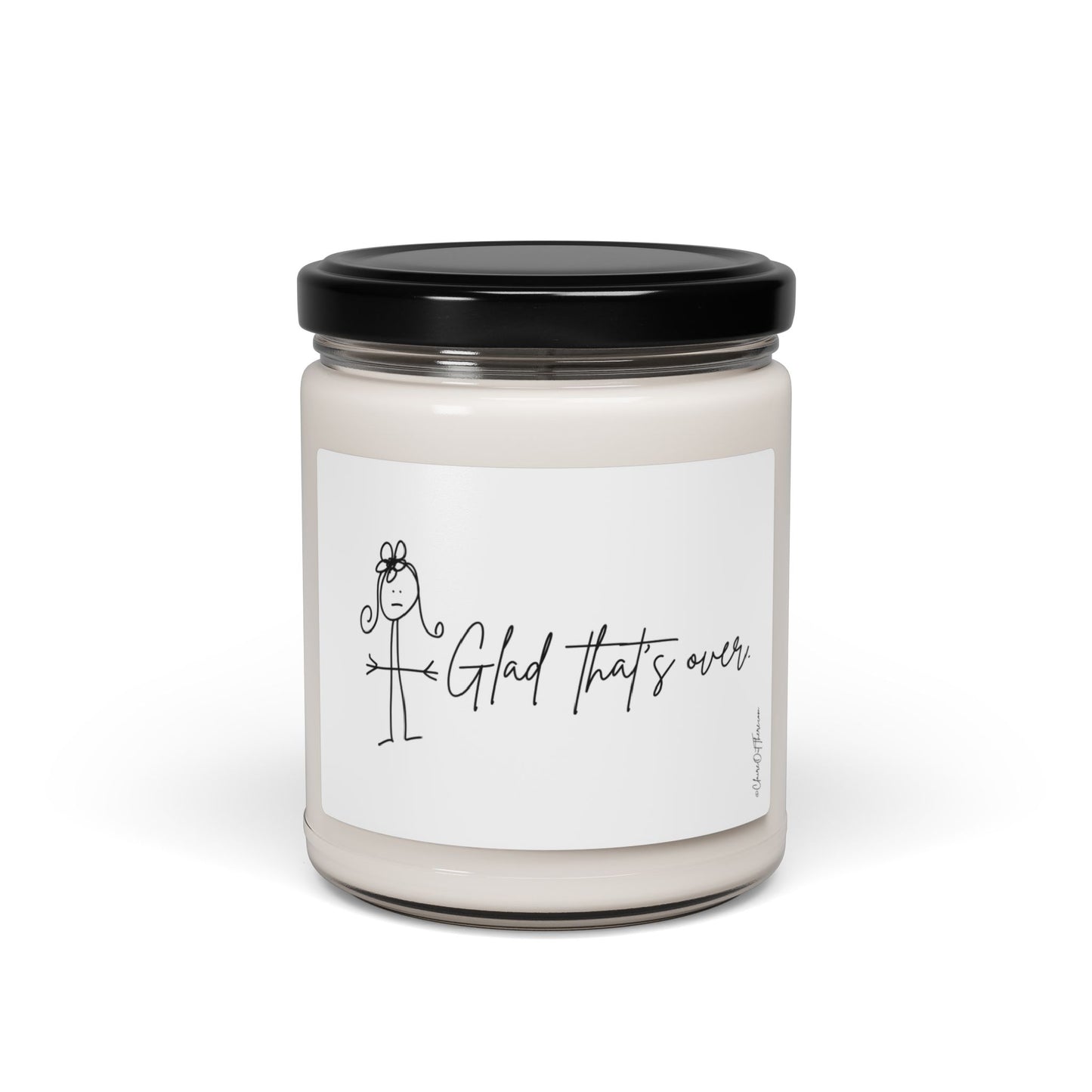 Glad That's Over "Lighten Up!" Scented Soy Candle by ClaireOutThere - 9oz Fun Home Decor Gift