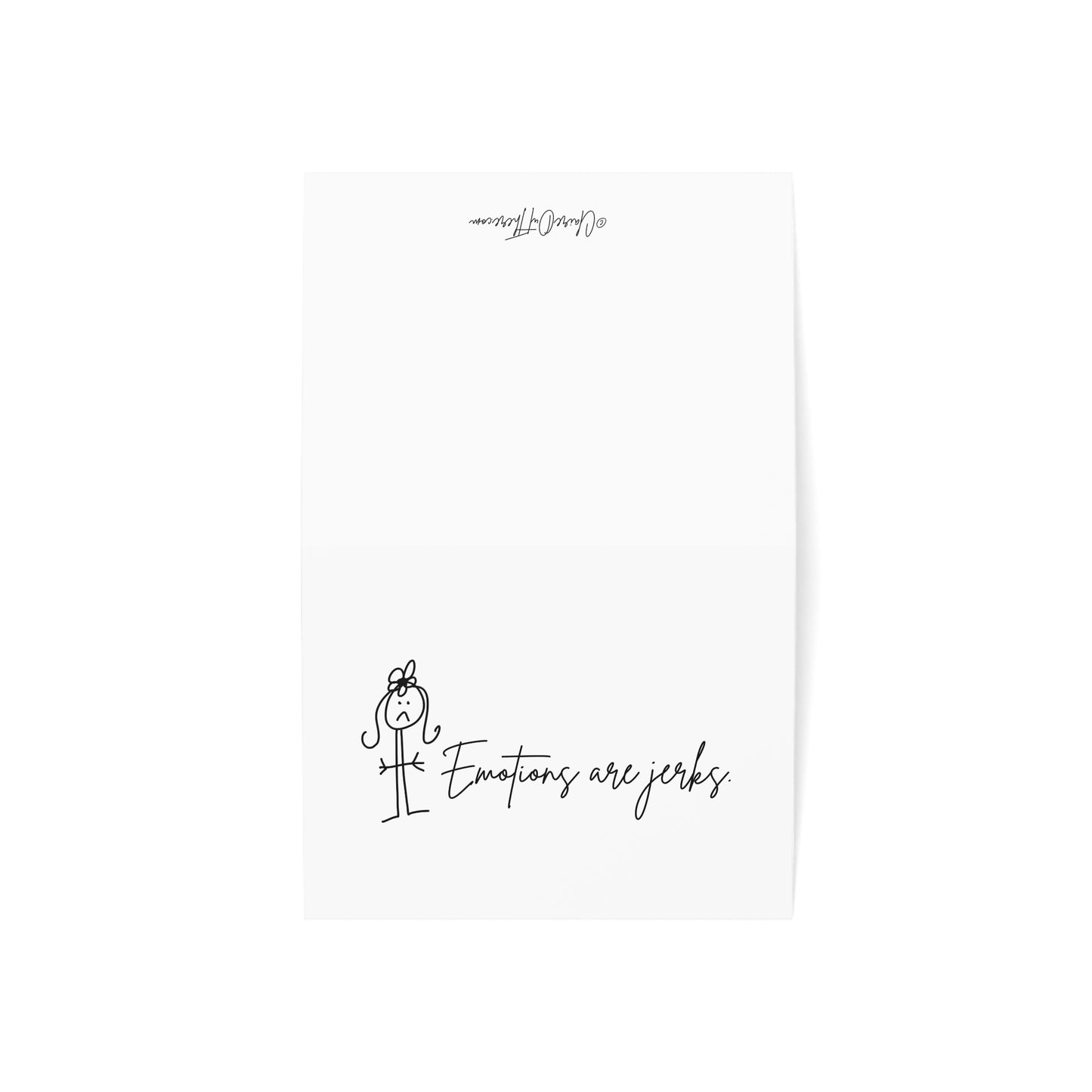 Emotions are Jerks - Humorous Greeting Cards from ClaireOutThere (1, 10, 30, 50 pcs)