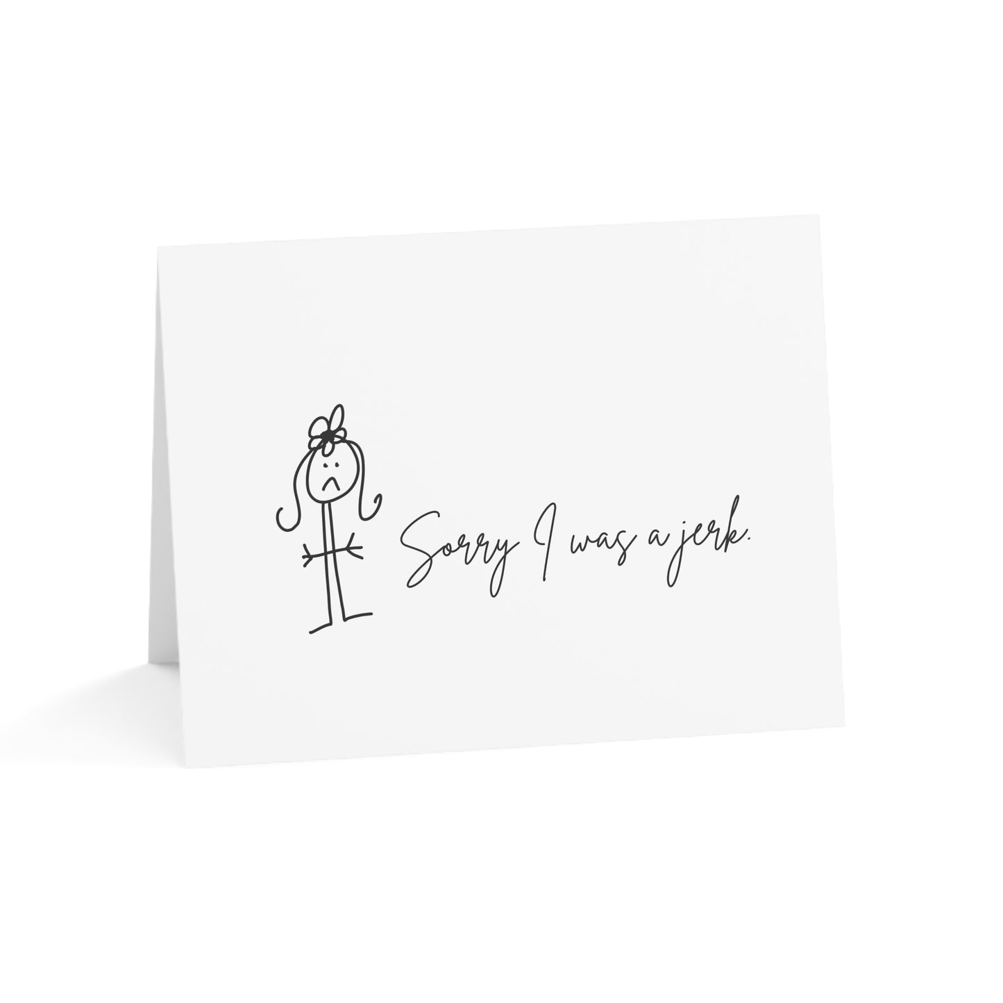 Sorry I was a jerk - Humorous Greeting Cards from ClaireOutThere (1, 10, 30, 50 pcs)