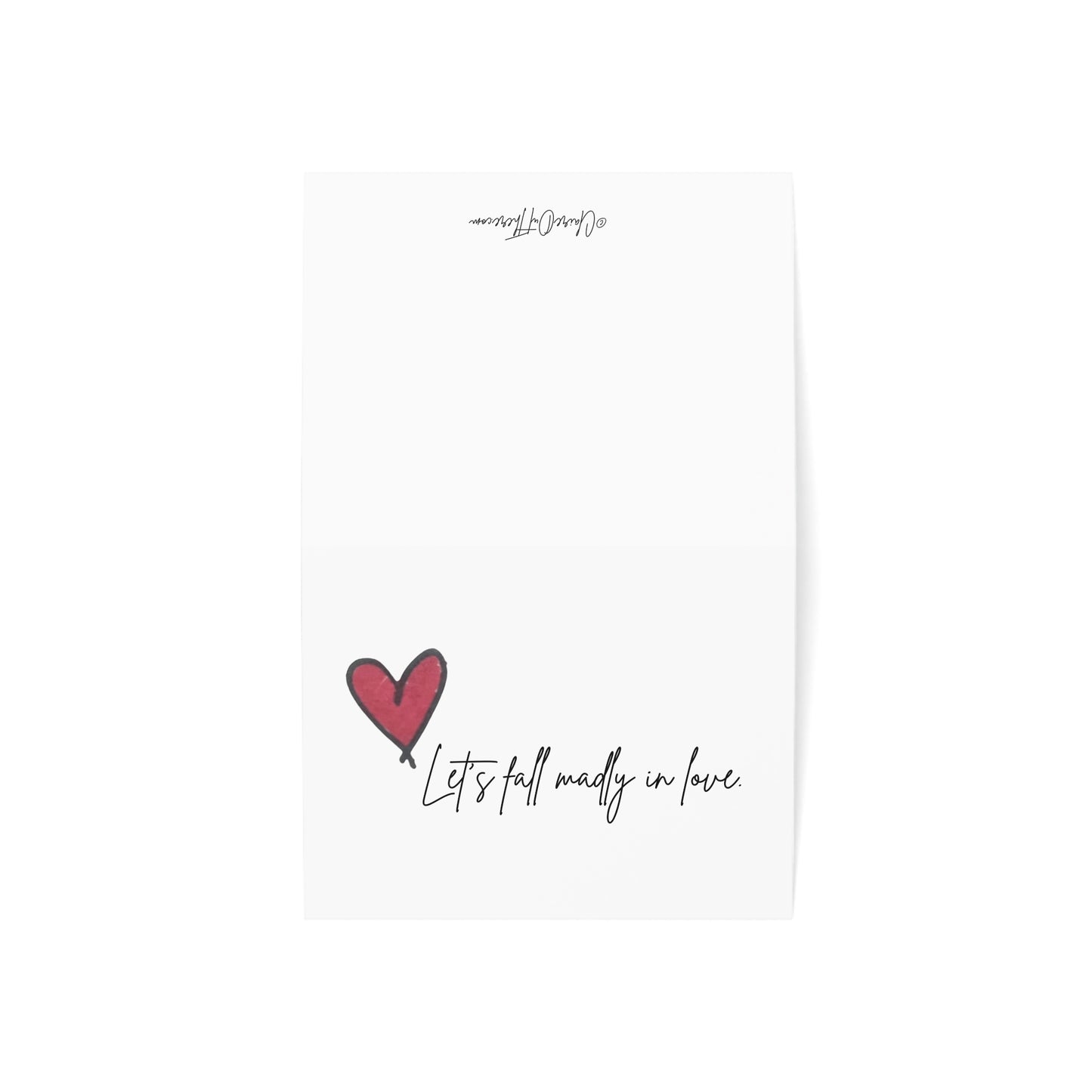 Let's Fall Madly In Love - Humorous Greeting Cards from ClaireOutThere (1, 10, 30, 50 pcs)